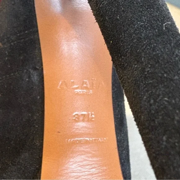 New- Azzedine Alaïa Lace-Up Suede Leather Platform Ankle Boots.Size: 37.5 - Picture 11 of 11